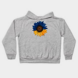 Support Ukraine Sunflower Blue Gold Colors Kids Hoodie